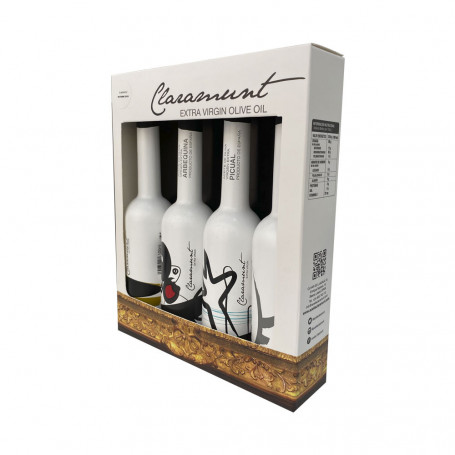 Claramunt - Picual, Arbequina, Frantoio y Koroneiki - Estuche 4 botellas 100ml