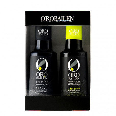 Oro Bailén - Reserva Familiar - Arbequina y Picual - Estuche Ventana 2 Botellas 250 ml