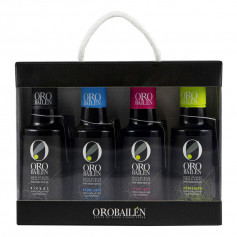 Oro Bailén - Reserva Familiar - Picual, Arbequina, Hojiblanca y Frantoio - Estuche Deluxe 4 Botellas 250 ml